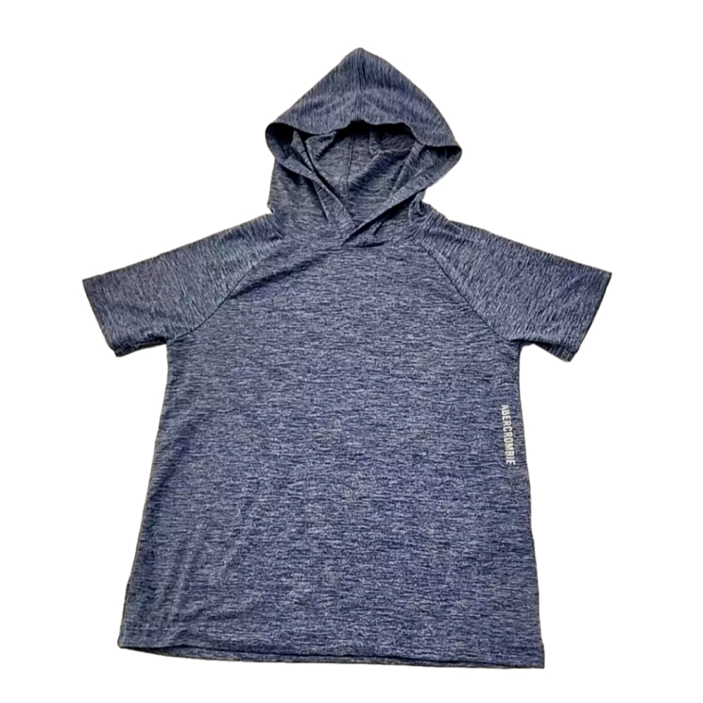 Abercrombie Fitch Kids Pullover Gray Logo Shirt Size 7/8 Short Sleeve